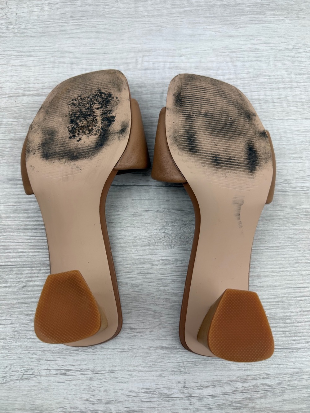 Steve Madden Saged Heeled Slide Sandals Tan Size 7.5 - Picture 7 of 9